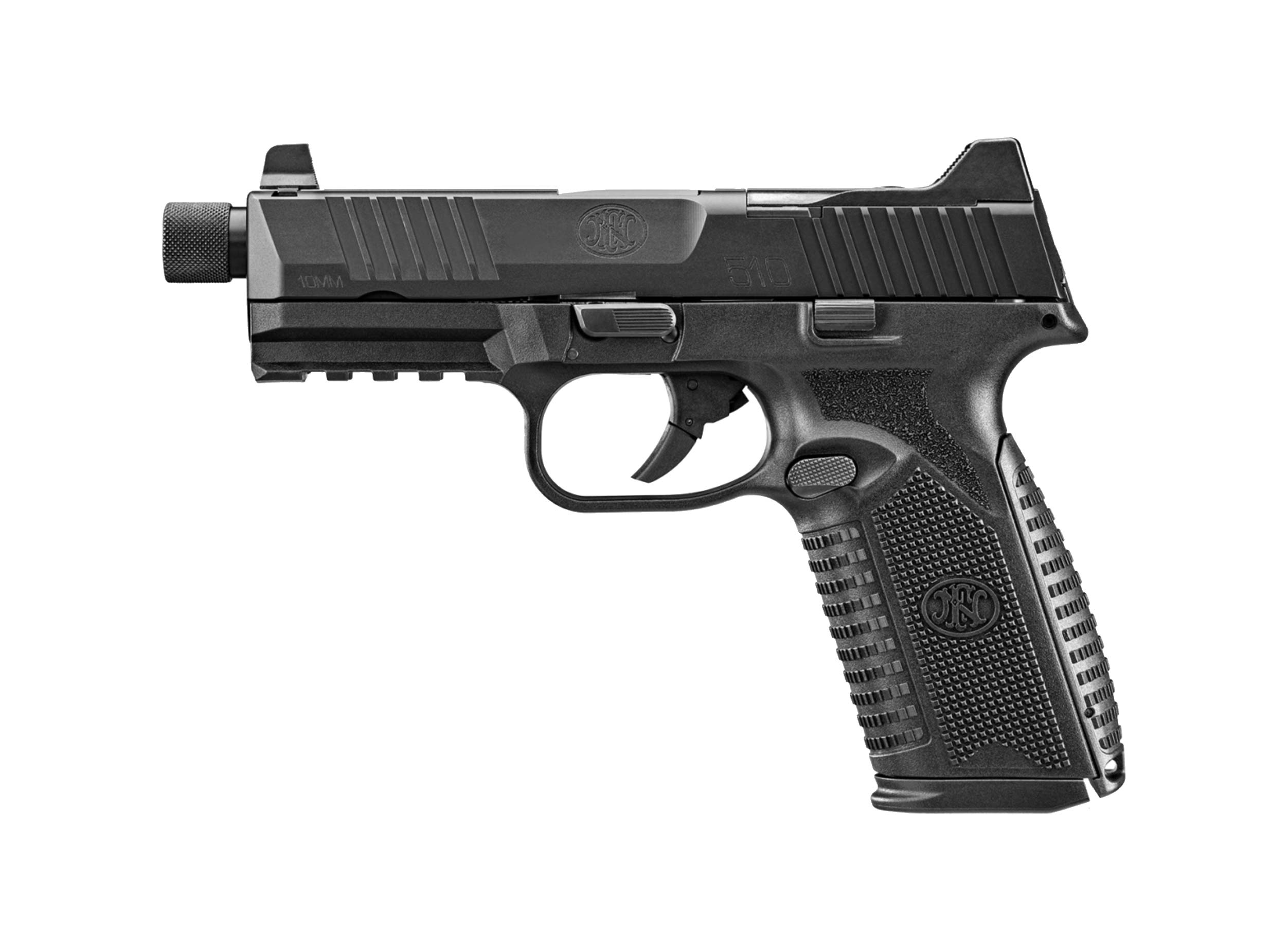 FN 510T Semi-Automatic Optic Ready 10mm Tactical Pistol, 4.71″ Barrel, (1) 15 Round & (1) 22 Round Magazine – 66-101375