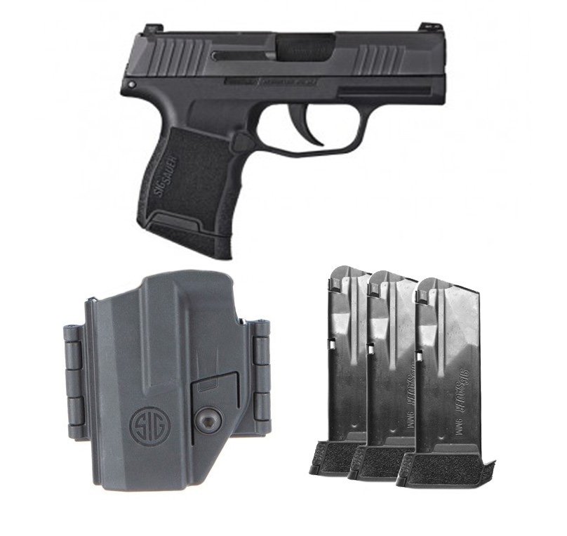 SIG SAUER P365 9mm 3.1" 12rd Optic Ready Pistol w/ Night Sights & Manual Safety - TACPAC