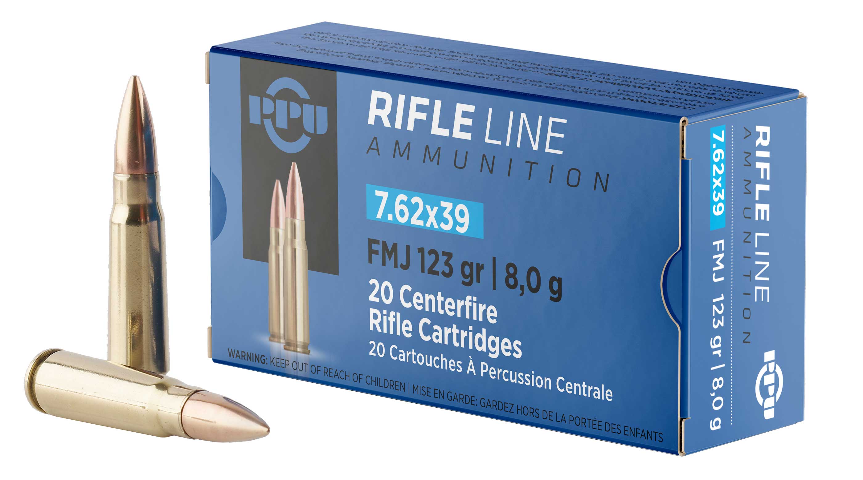 PPU PPU 7.62x39 123gr FMJ 840rd Case