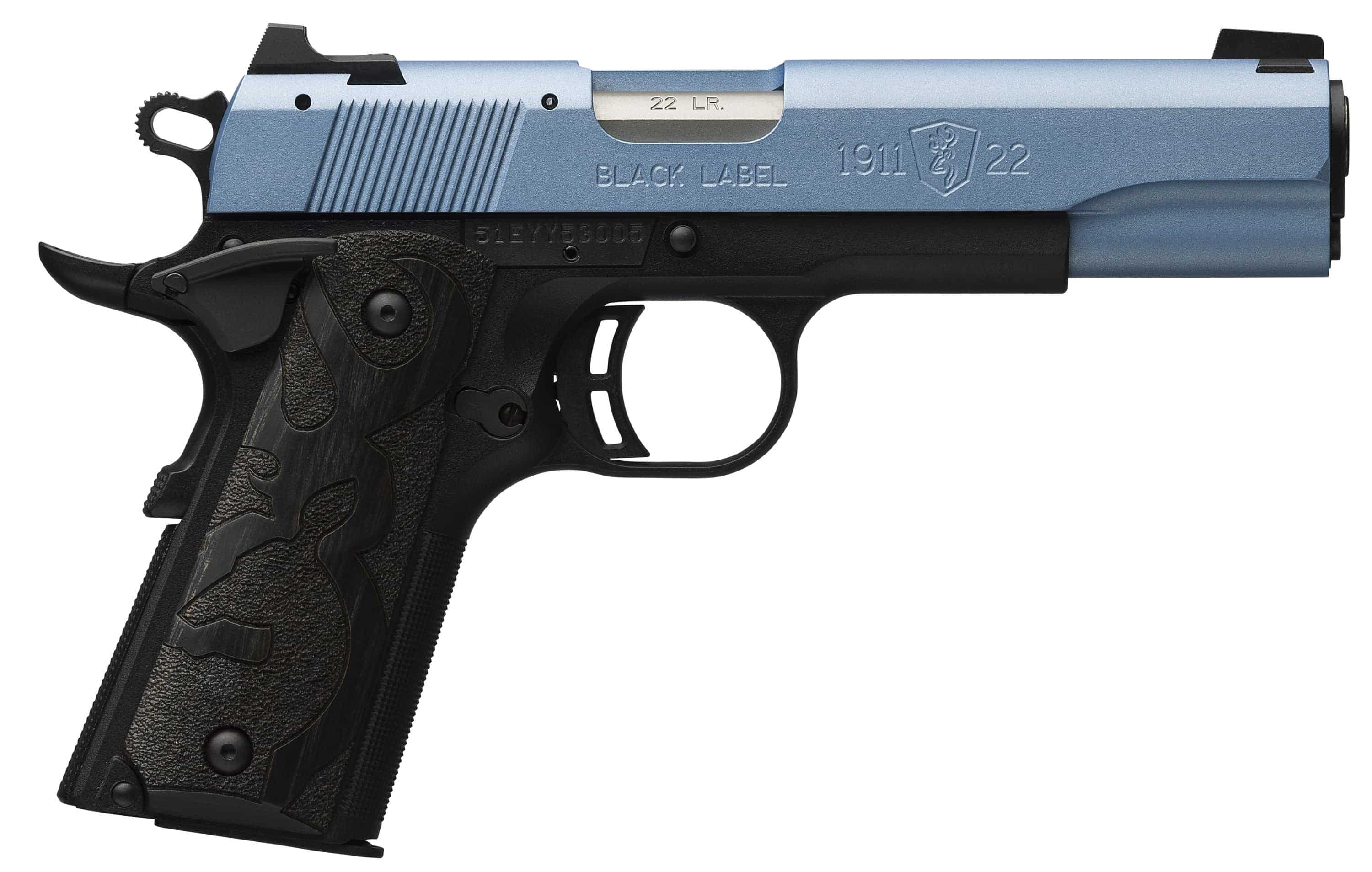 BROWNING 1911-22 Black Label Full Size 22LR 4.25" 10rd - Polar Blue