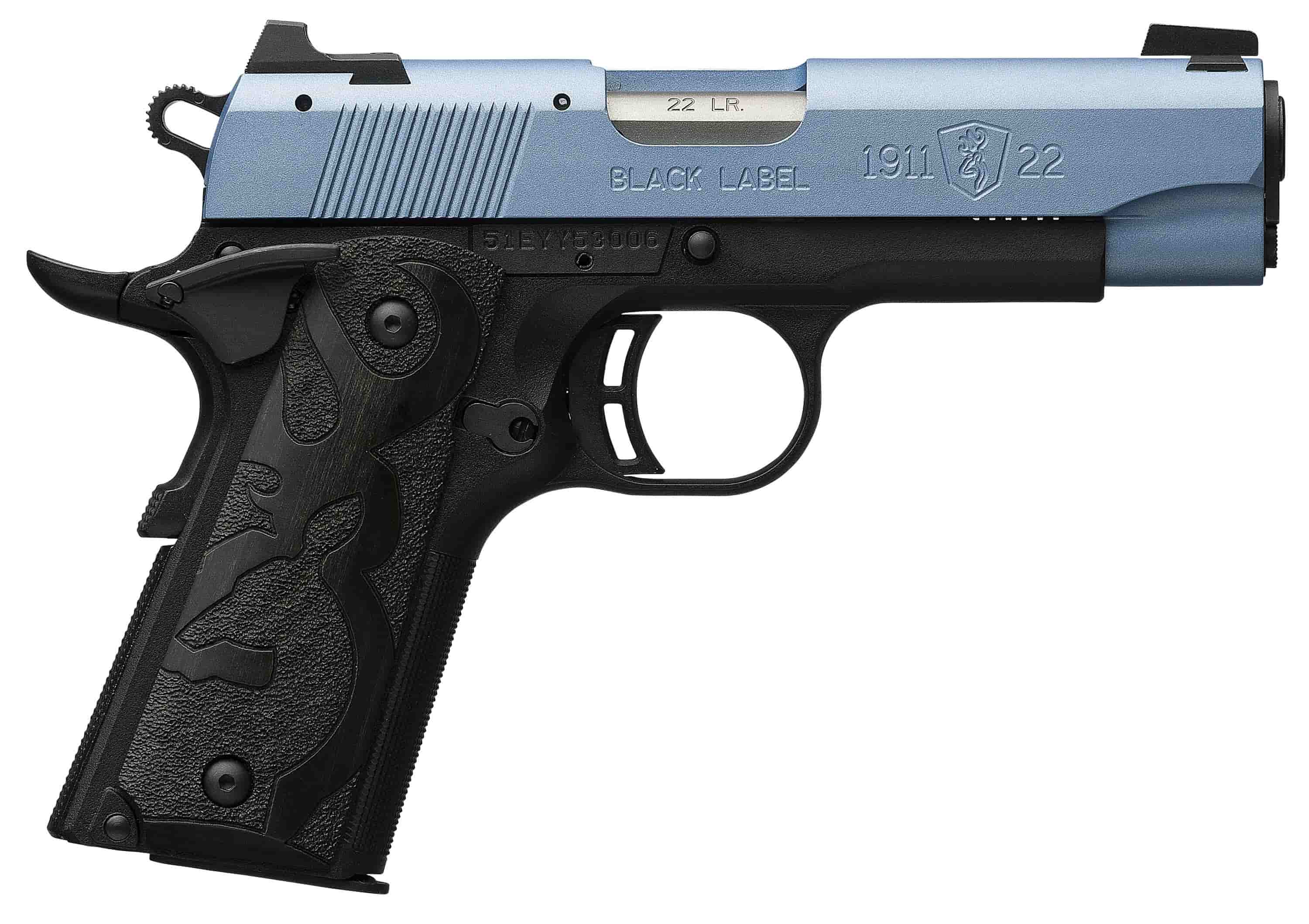 BROWNING 1911-22 Black Label Compact 22LR 3.6" 10rd - Polar Blue