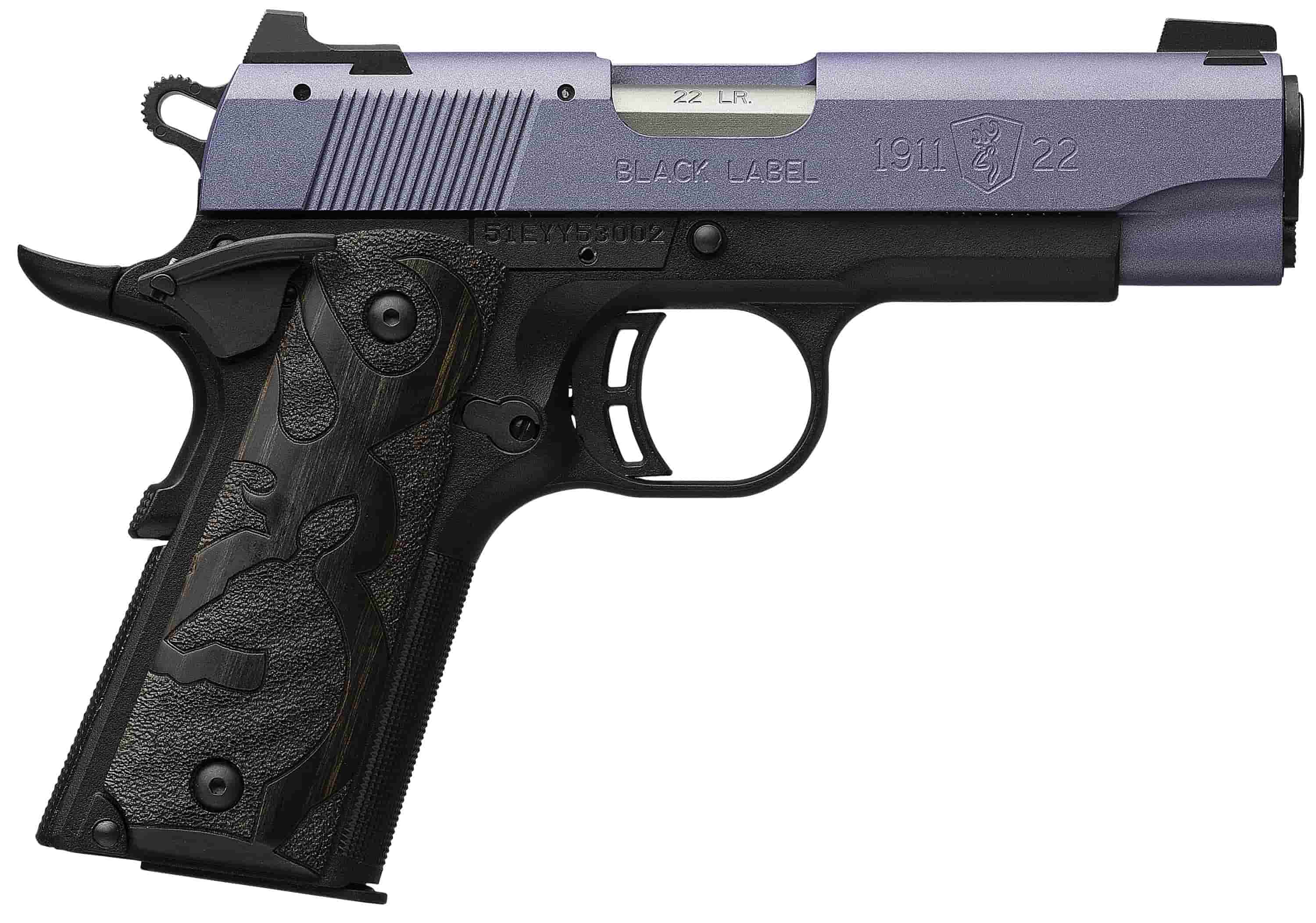 BROWNING 1911-22 Black Label Compact 22LR 3.6" 10rd - Crushed Orchid