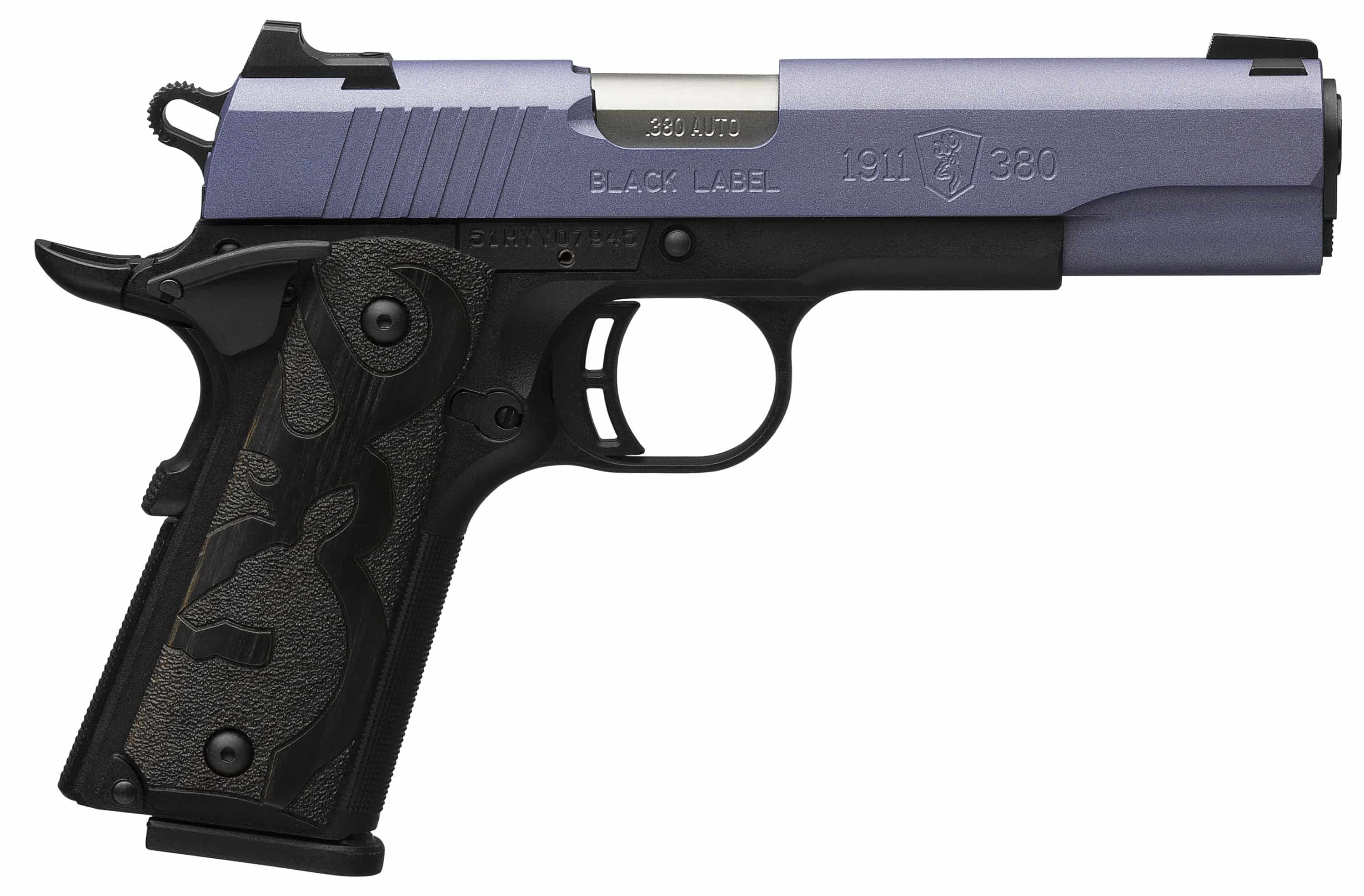 BROWNING 1911-380 Black Label Full Size 380 ACP 4.25" 8rd - Crushed Orchid