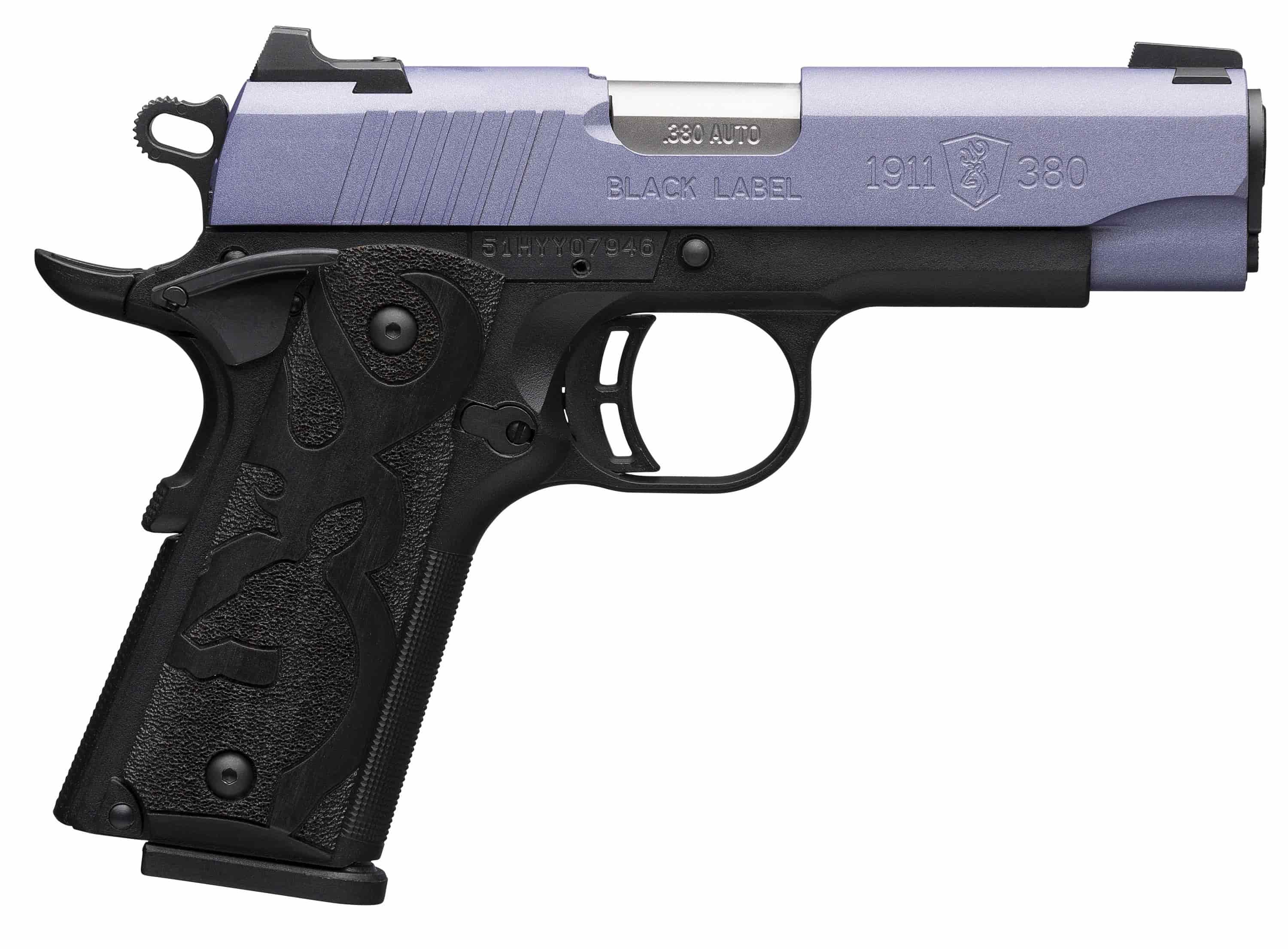 BROWNING 1911-380 Black Label 380ACP 3.6" 8rd - Crushed Orchid