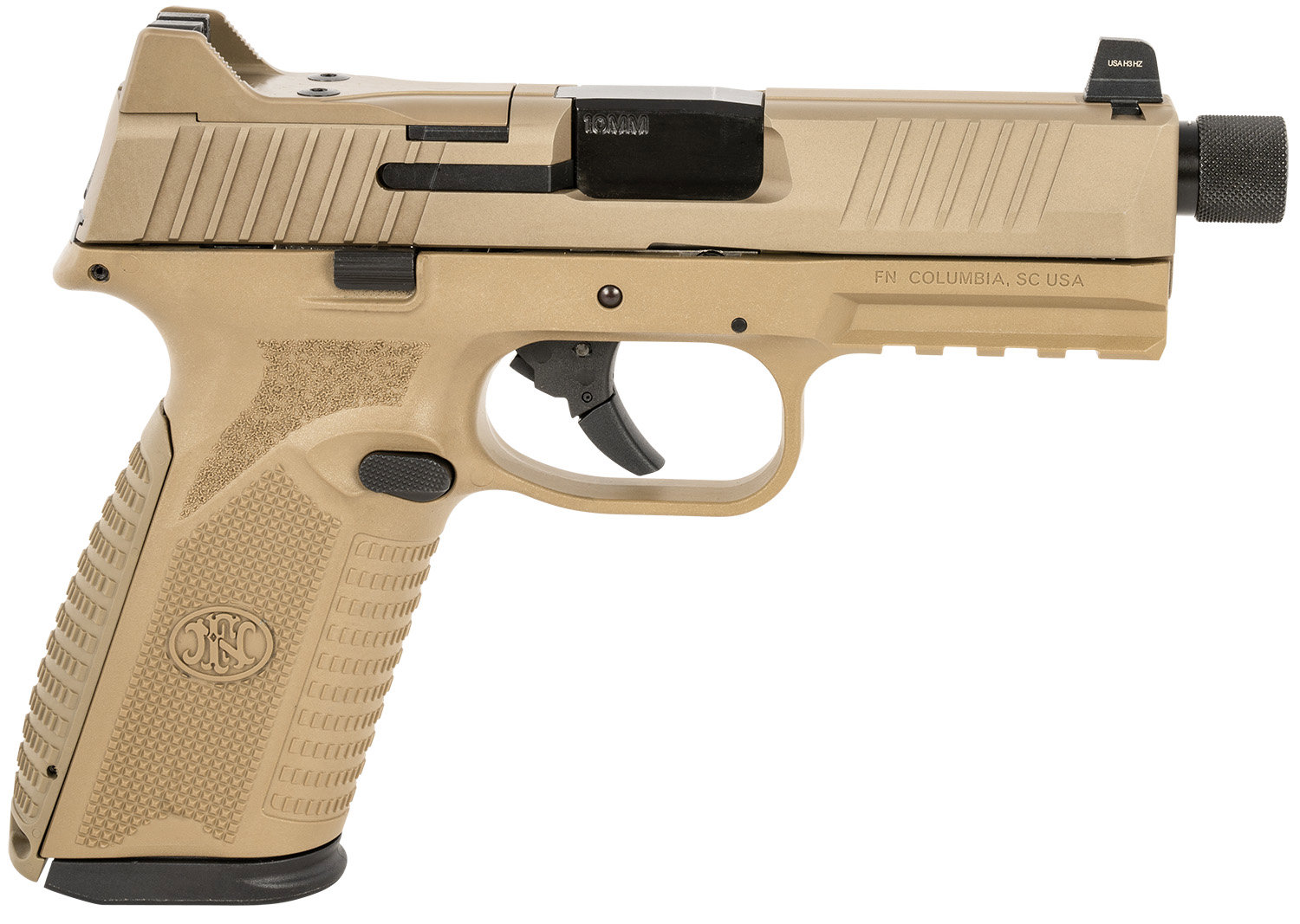 FN AMERICA FN 510 Tactical Optic Ready 10mm 4.7″ 10rd Pistol w/ Threaded Barrel – FDE