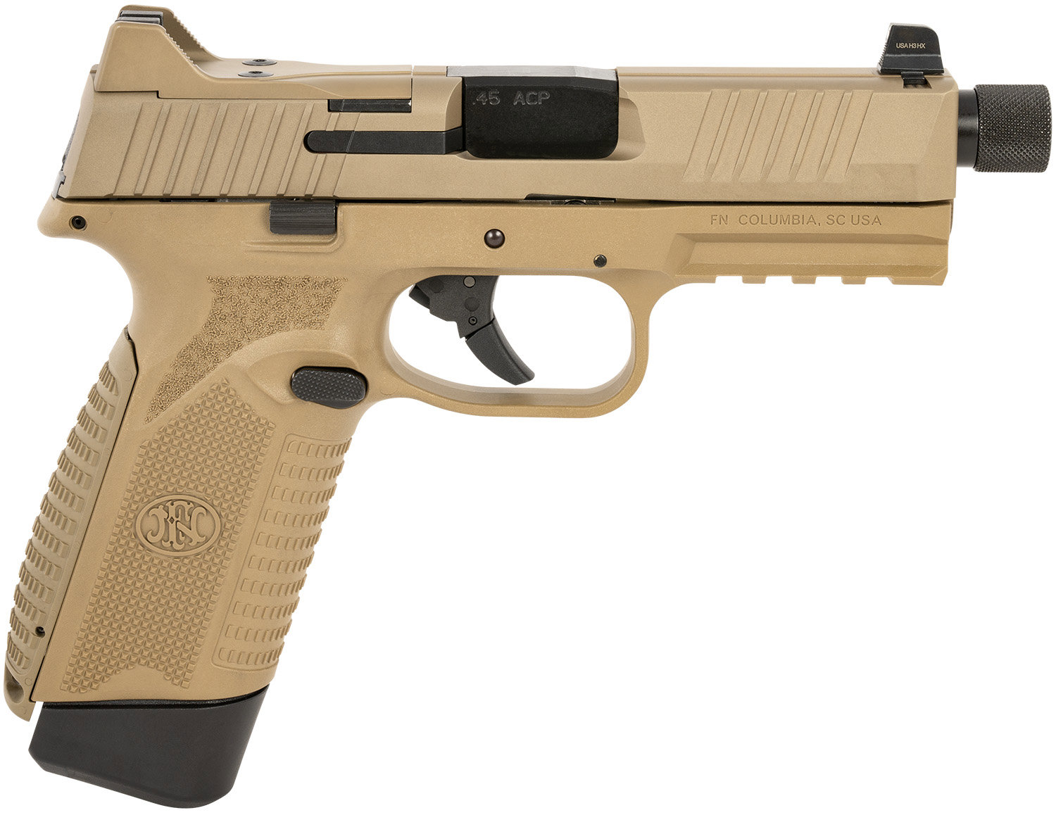 FN AMERICA FN 545 Tactical Optic Ready 45ACP 4.7″ 10rd Pistol w/ Threaded Barrel – FDE