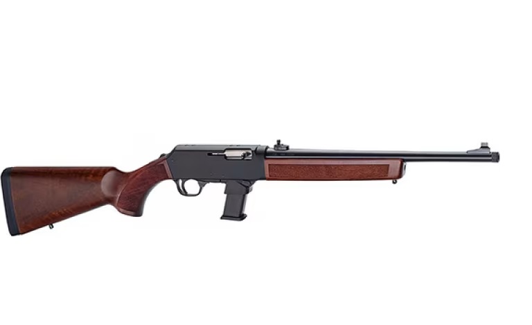 HENRY Homesteader 9mm 16.37" 10rd Semi-Auto Rifle (Glock Mag Well) - Black / Walnut