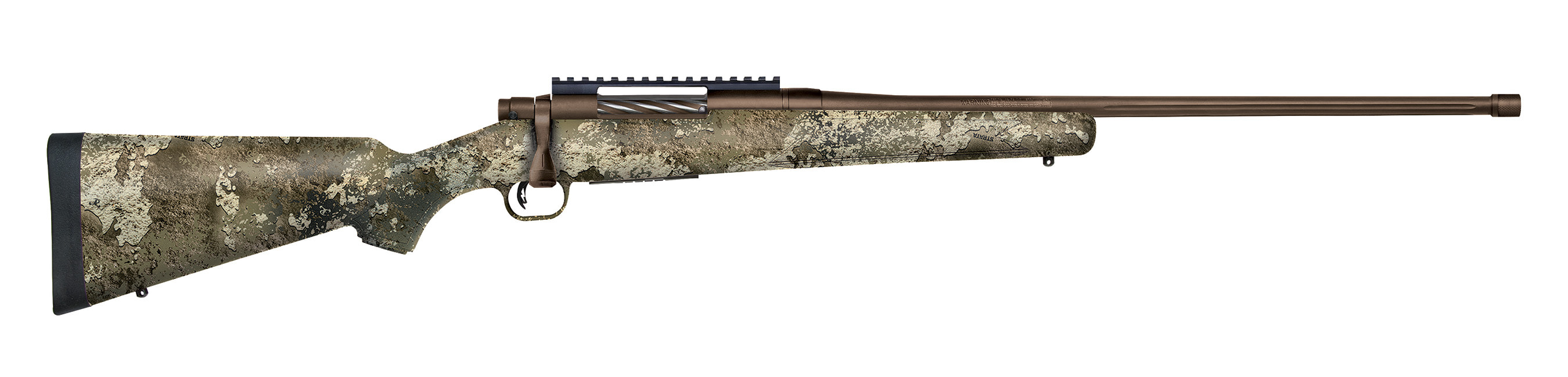 MOSSBERG Patriot Predator 7mm PRC 23" 3rd Bolt Action Rifle - Strata Camo / Patriot Brown