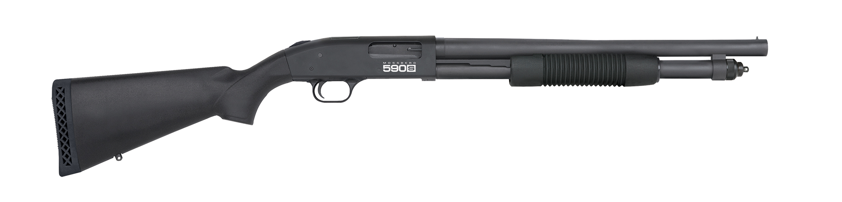 MOSSBERG 590S Tactical Optic Ready 12 Gauge 3" 18.5" 9rd Pump Shotgun, Black Synthetic