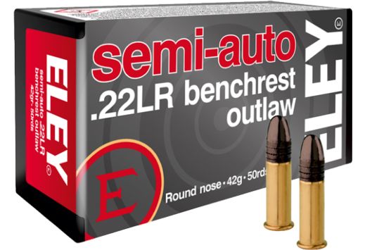 Eley ELEY OUTLAW 22LR 40GR. SEMI AUTO BENCHREST 50 PACK