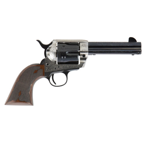 CIMARRON Frontier PreWare 18961940 45LC 475 6rd Revolver  Engraved Old Silver w Walnut Grips