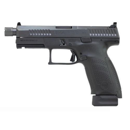 CZ P10 C 9mm 4 17rd Optic Ready Pistol w Threaded Barrel  Suppressor Height Sights  Black
