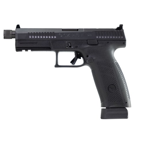 CZUSA P10 F 9mm 51 21rd Optic Ready Pistol w Threaded Barrel  Suppressor Height Sights  Black