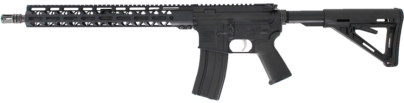 Anderson Manufacturing Anderson Am 15 AR Rifle Black 5.56NATO 16 Barrel 15 M Lok Free Float Handguard 30RD Mag