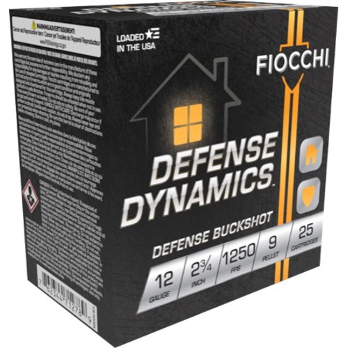 Fiocchi 12 Gauge Buckshot 9 Pellets 25 Rd