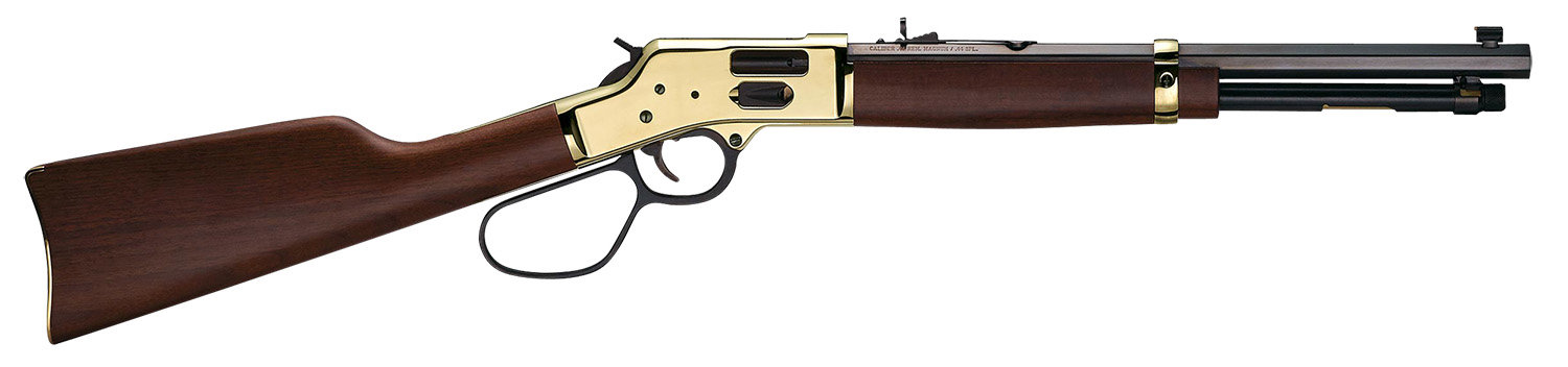 HENRY Big Boy Brass 45 Colt 16.5" 7rd Side Gate Large Loop Lever Action Rifle - Brass / Black