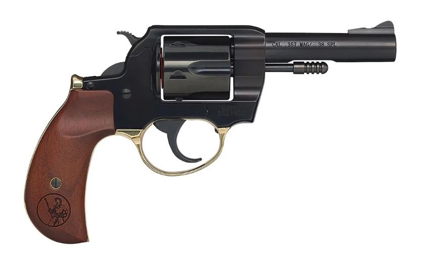 HENRY Big Boy Revolver 357 Mag /38 Speciall 4" 6rd Revolver | Blue w/ Walnut Bird's Head Grip