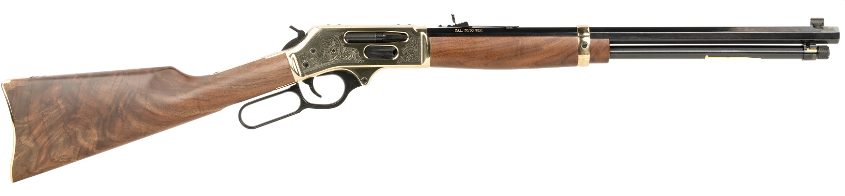 HENRY Brass Wildlife 30-30 Win 20" 5rd Lever Rifle w/ Octagon Barrel - Blued | Walnut