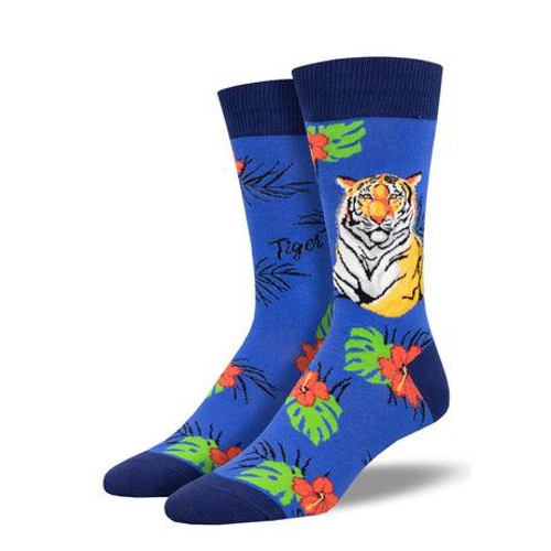 SOCKSMITH Tiger Crew Sock - Blue
