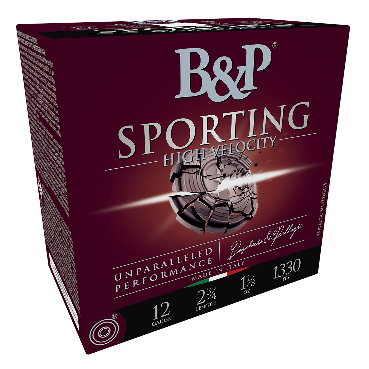 B&P B&P AMMO 12Ga Sporting Clay HV 1-1/8 oz 7.5 Shot 25rd