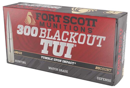 Fort Scott Munitions FORT SCOTT MUNITIONS 300 Blackout 150gr TUI Solid Copper Ammunition | 20 Rounds
