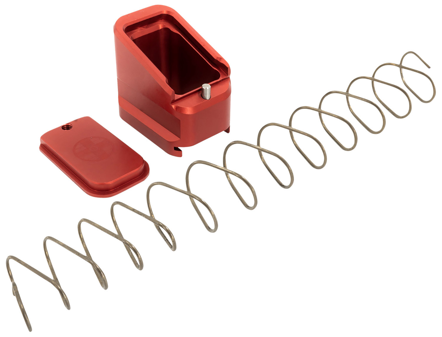 Shield Arms SHIELD ARMS Magazine Extension for CZ P10C, P07 5rd 9MM / 4rd 40SW | Red