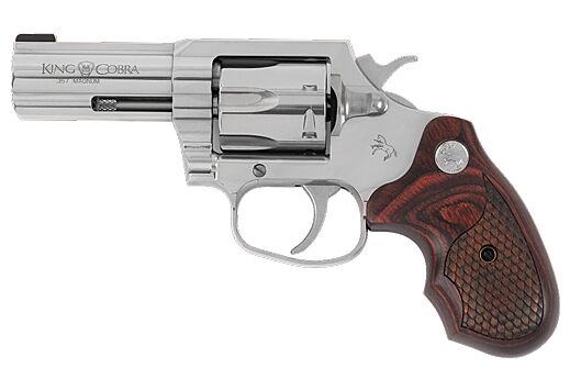 COLT King Cobra 357 Mag / 38 Special 3" 6rd Revolver - Stainless | Wood Snake Scale Grips