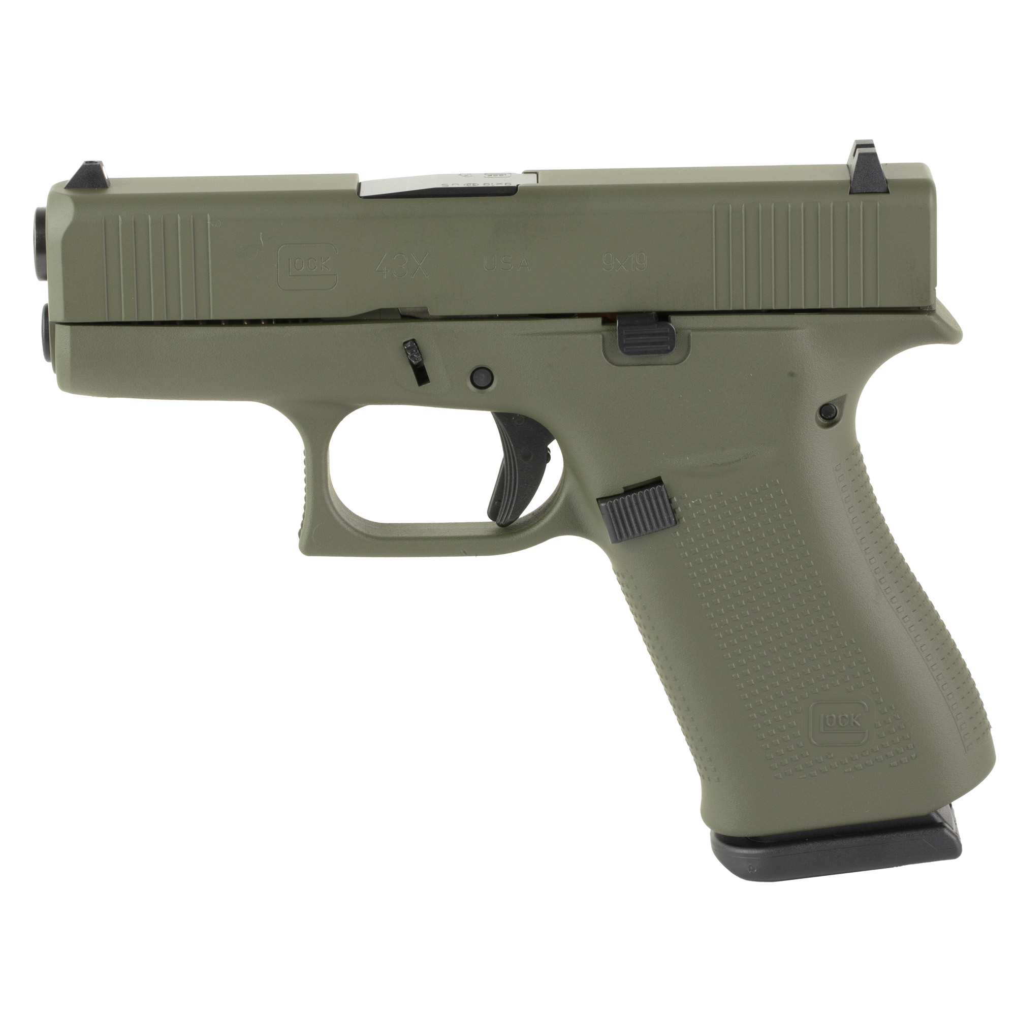 Glock GLOCK G43x 9mm 3.41" 10rd Pistol | OD Green