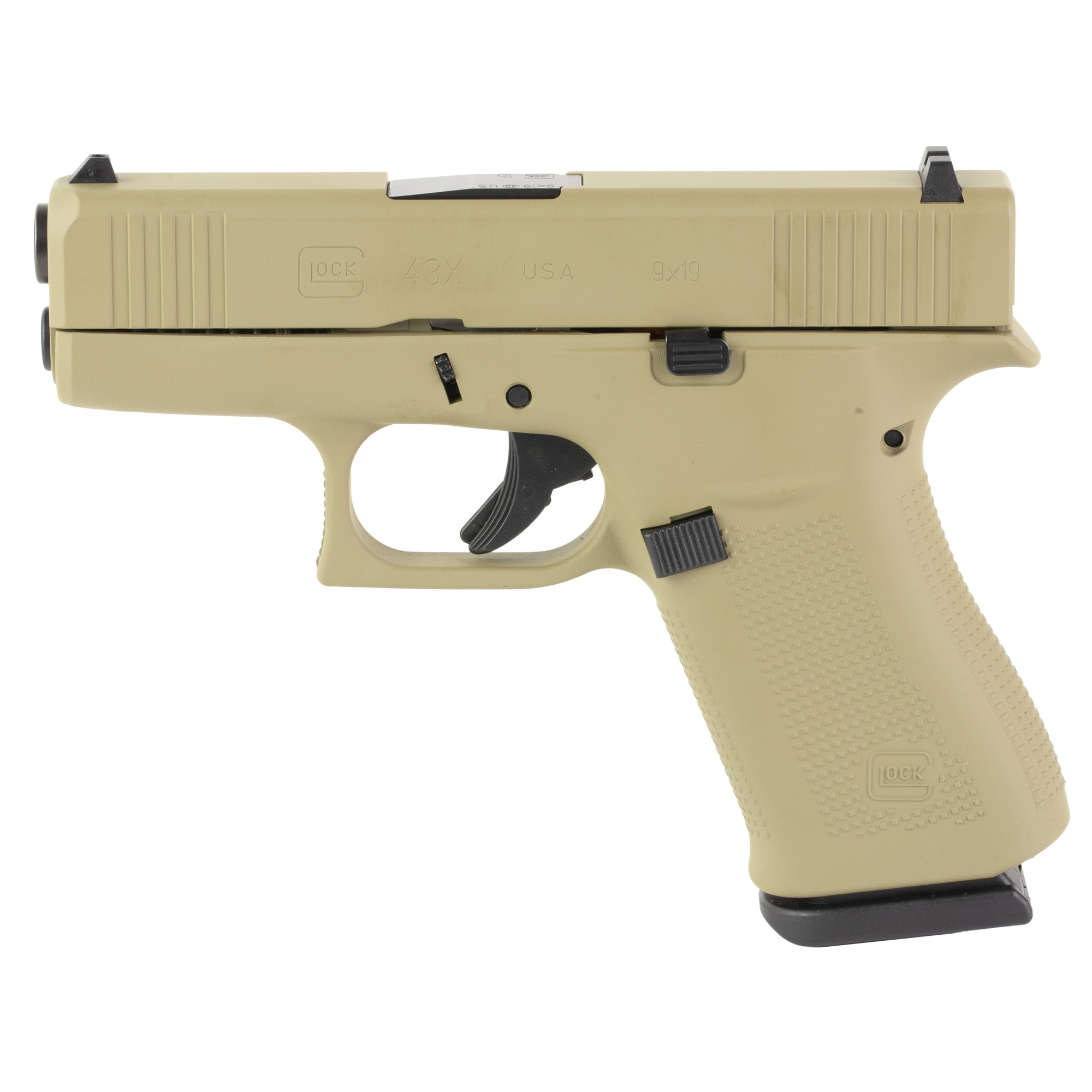 Glock GLOCK G43x 9mm 3.41" 10rd Pistol | Coyote Tan