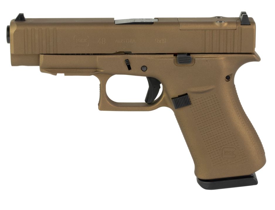 Glock GLOCK G48 MOS 9MM 4.17" 10rd Optic Ready Pistol | Burnt Bronze