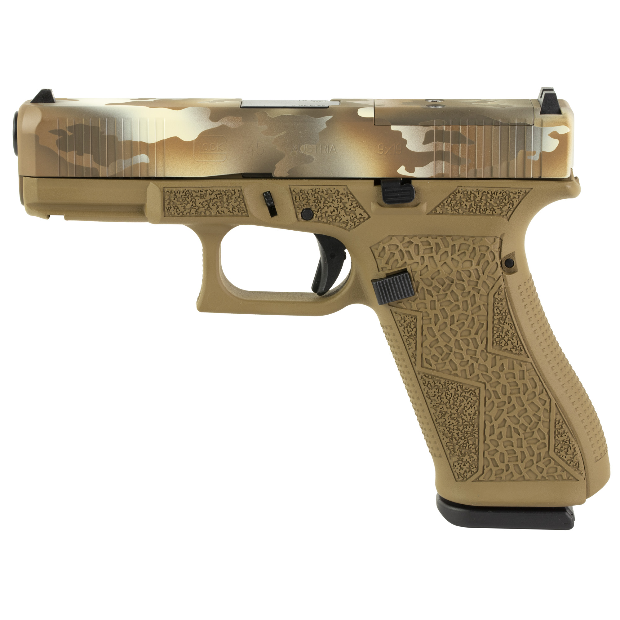 Glock GLOCK G45 MOS 9mm 4.02" 17rd Optic Ready Pistol | FDE MultiCam Shark Coast Tactical