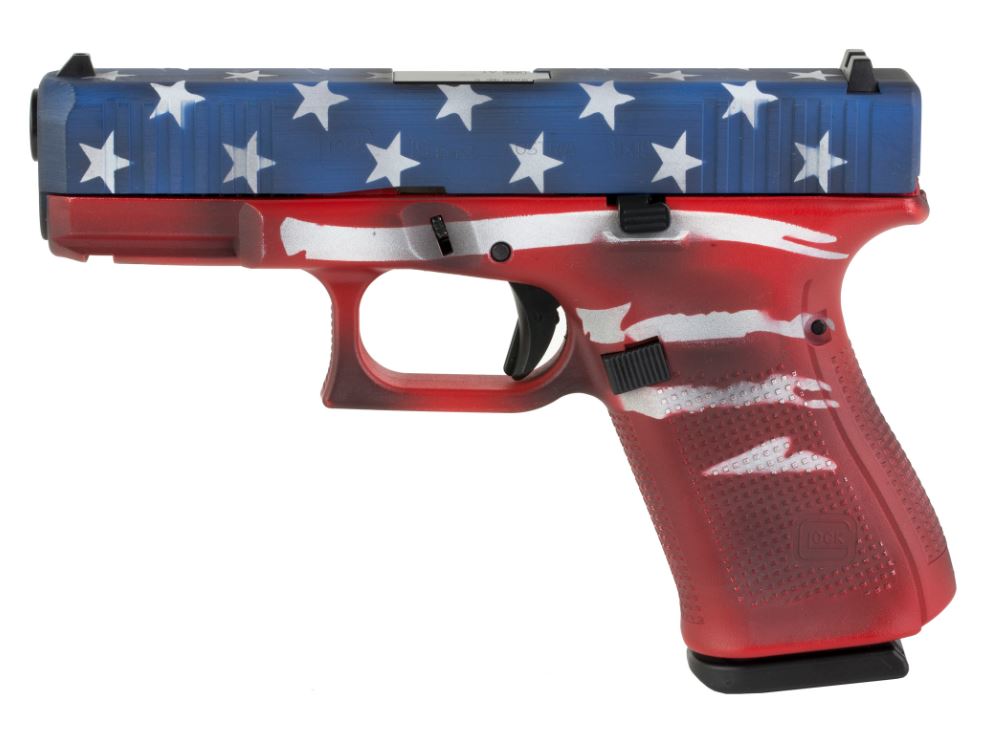 Glock GLOCK G19 G5 MOS 9mm 4.02" 15rd Optic Ready Pistol | Red, White, & Blue Flag Skydas