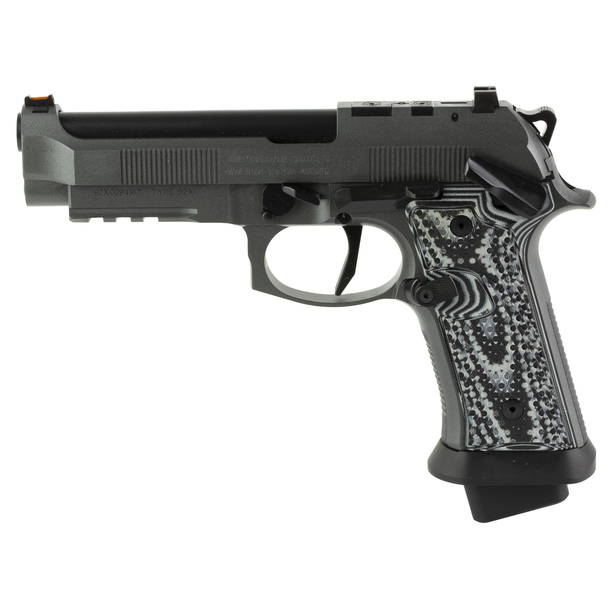 Beretta 92XI SAO Limited Grey 9mm 4.7″ Barrel 22-Rounds w/ Hogue Squalo Grips