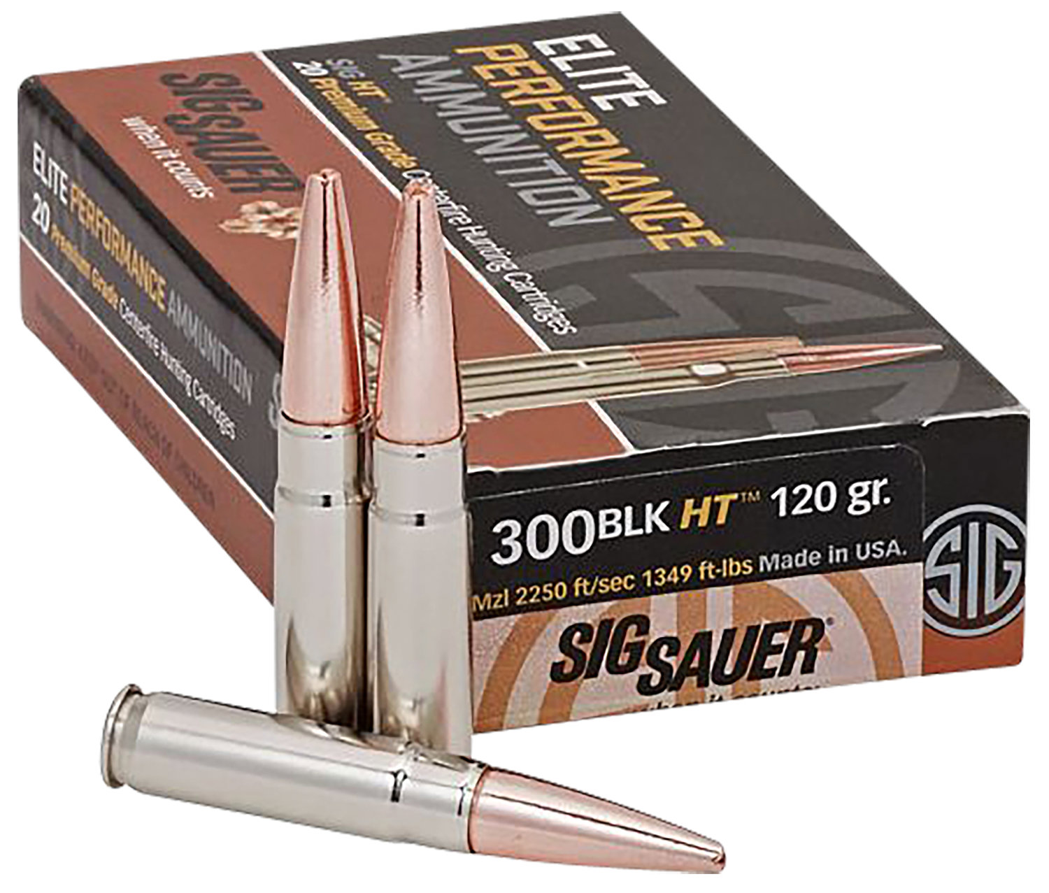 Sig Sauer SIG SAUER 300 Blackout 120Gr Elite Copper Hunting OTM 20rd