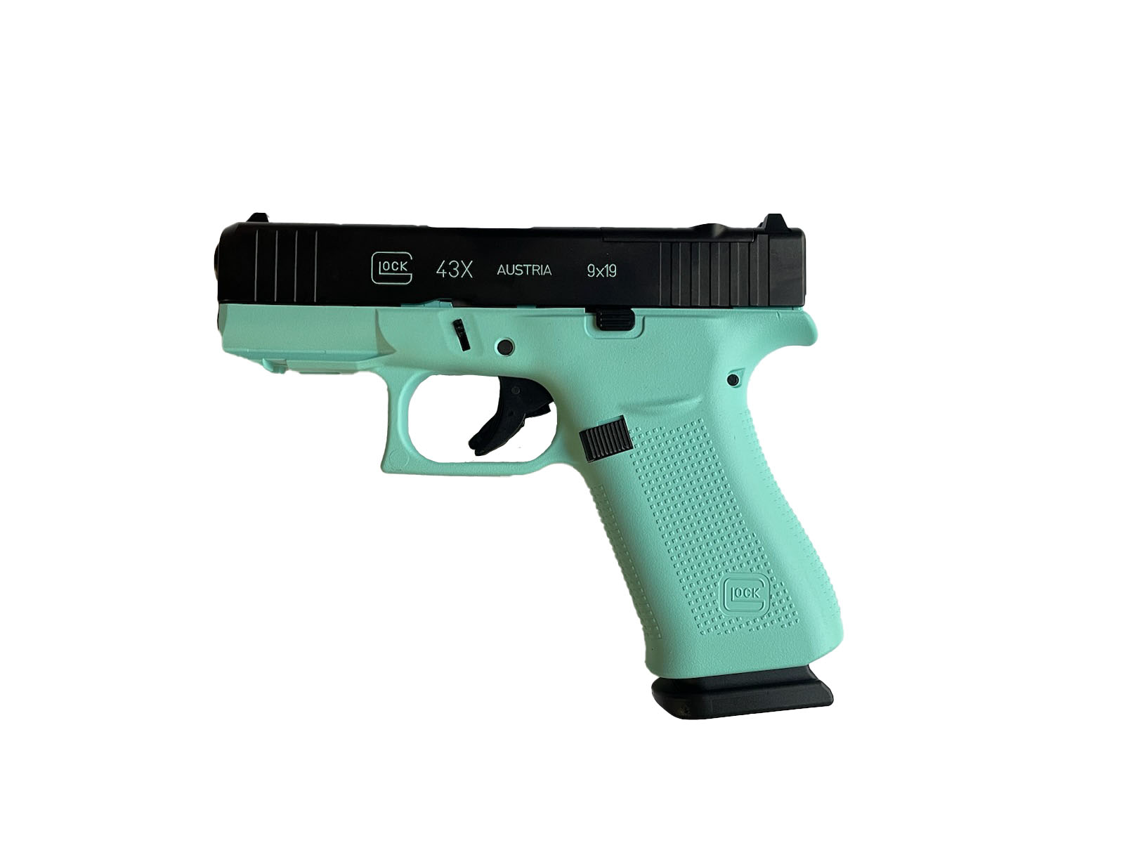 Glock GLOCK G43X MOS 9mm 3.39" 10rd Optic Ready Pistol | Custom Audrey Frame