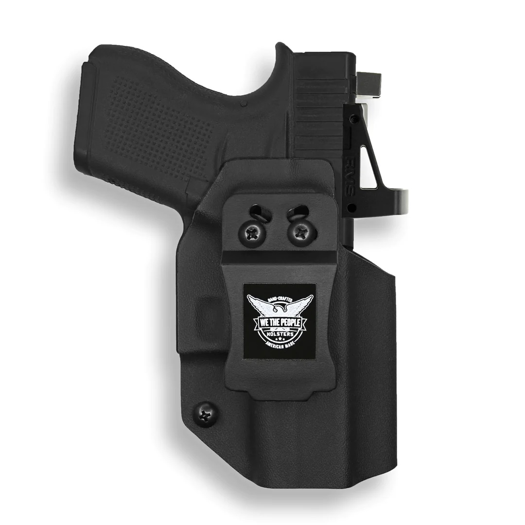 We The People Holsters WE THE PEOPLE Glock 43/43X w/ Red Dot IWB Black Kydex Holster | Right Hand