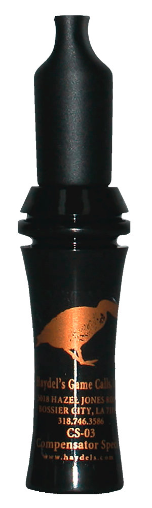Haydel’s Game Calls CS03 Compensator Open Call Specklebelly Sounds Attracts Geese Black Acrylic