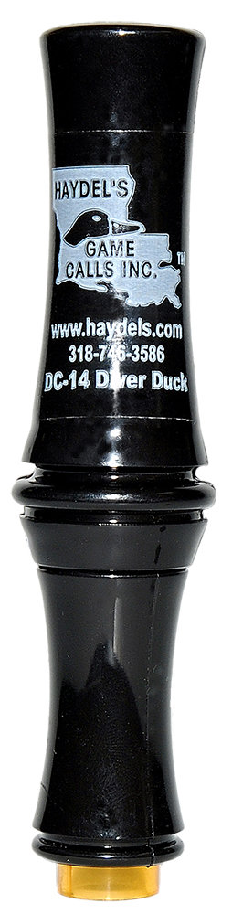 Haydel’s Game Calls Diver Duck Open Call Attracts Ducks Black Acrylic