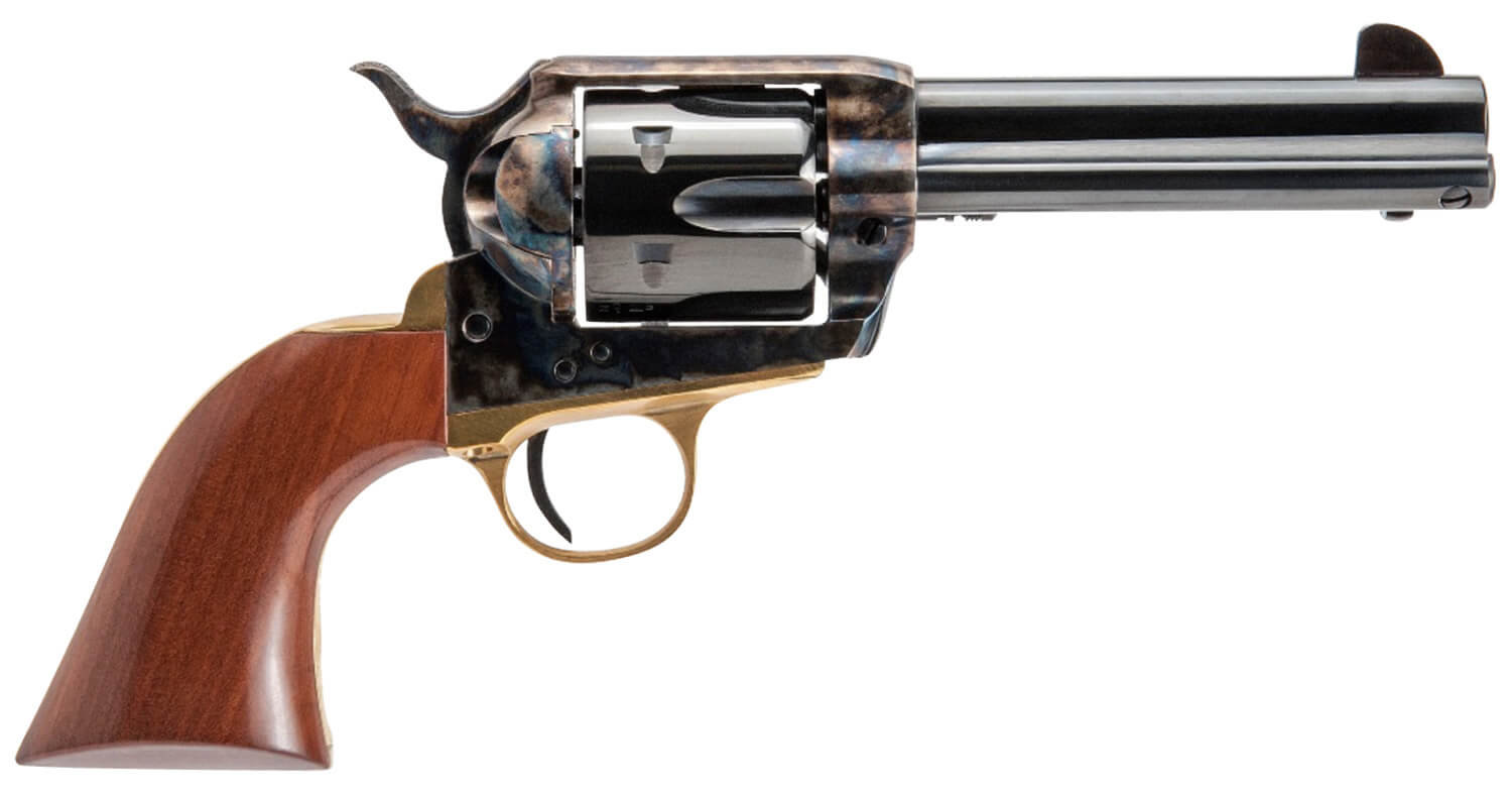CIMARRON Pistolero 9mm 4.7" 6rd - Case Hardened w/ Walnut Grips