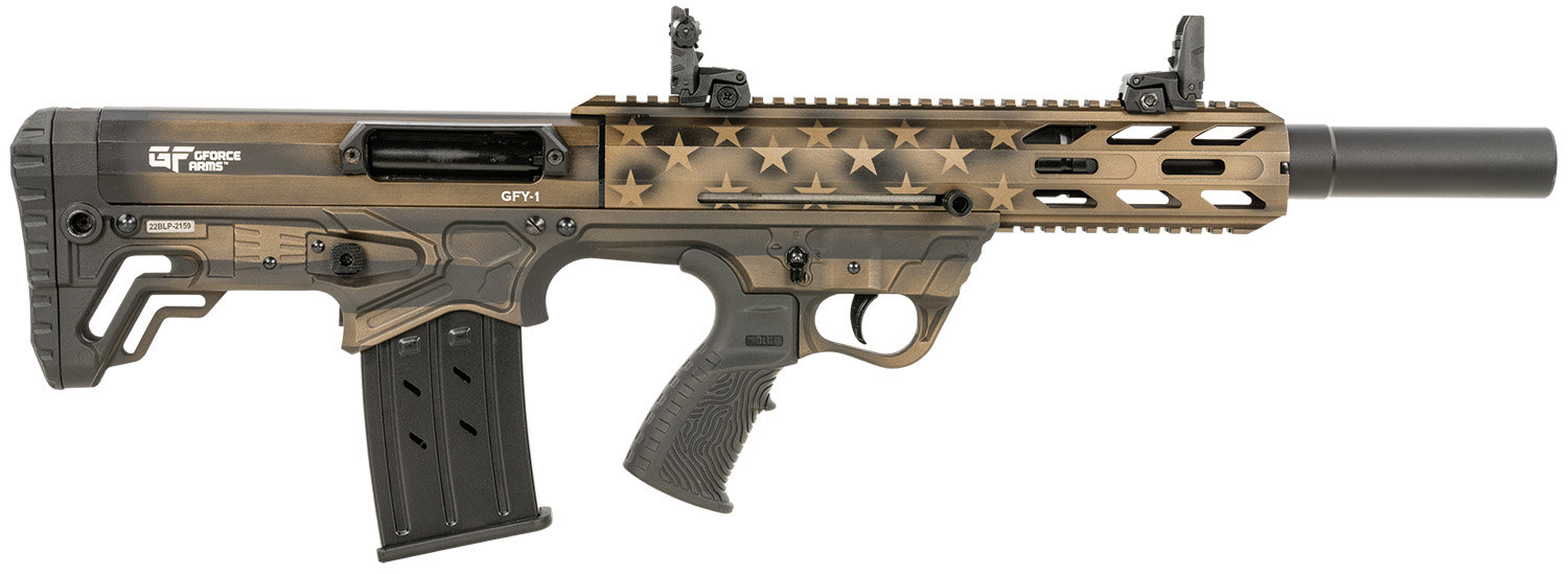 GFORCE ARMS GFY-1 12 Gauge 3" 18.5" 5rd Semi-Auto Shotgun | Burnt Bronze Flag Bullpup