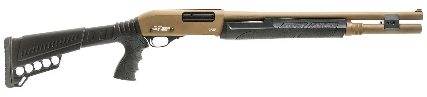 GFORCE ARMS GF2P 12 Gauge 3" 20" 7rd Pump Shotgun - FDE | Black
