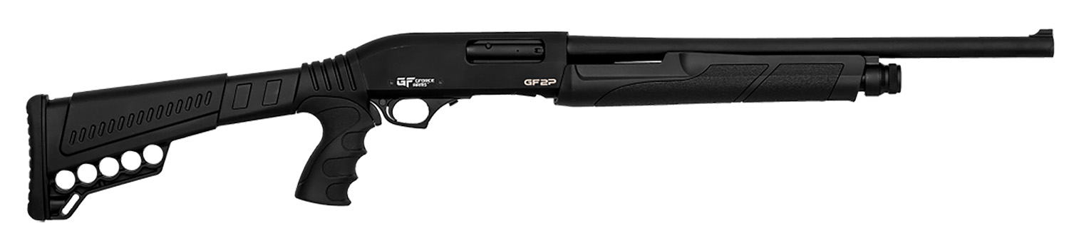 GFORCE ARMS GF2P 12 Gauge 3" 20" 7rd Pump Shotgun | Tactical Grey w/ 5 Shell Carrier Stock