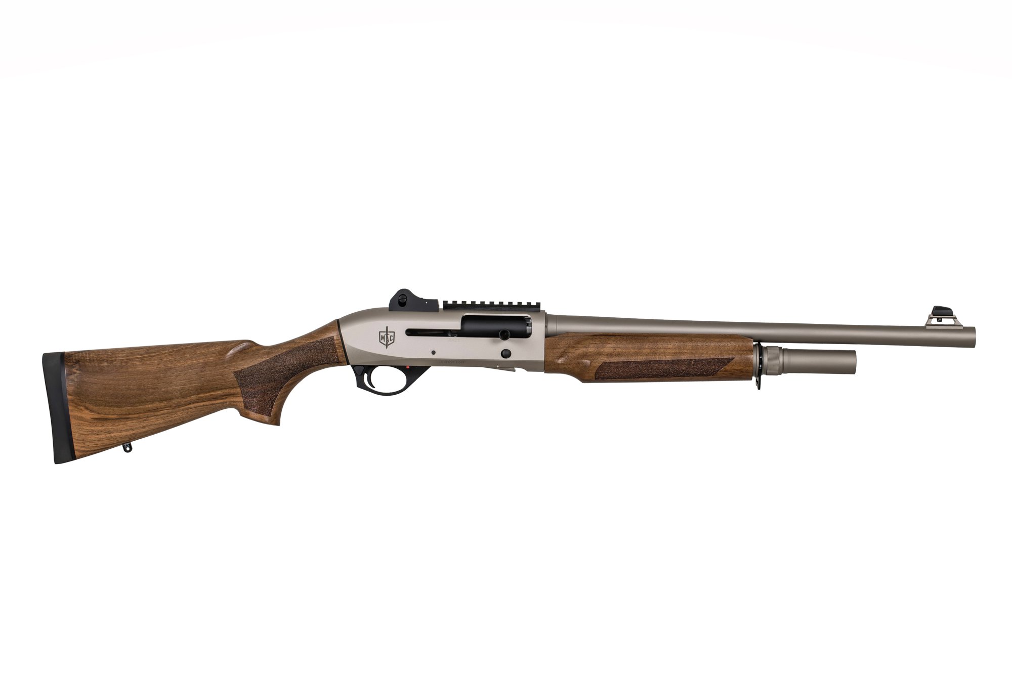 MILITARY ARMAMENT CORP MAC 2 Tactical 12 Gauge 3" 18.5" 4rd Semi-Auto Shotgun - Nickel | Walnut