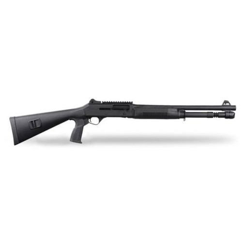 PANZER ARMS M4 Tactical 12 Gauge 3 185 5rd SemiAuto Shotgun w Fixed Standard Stock  Black