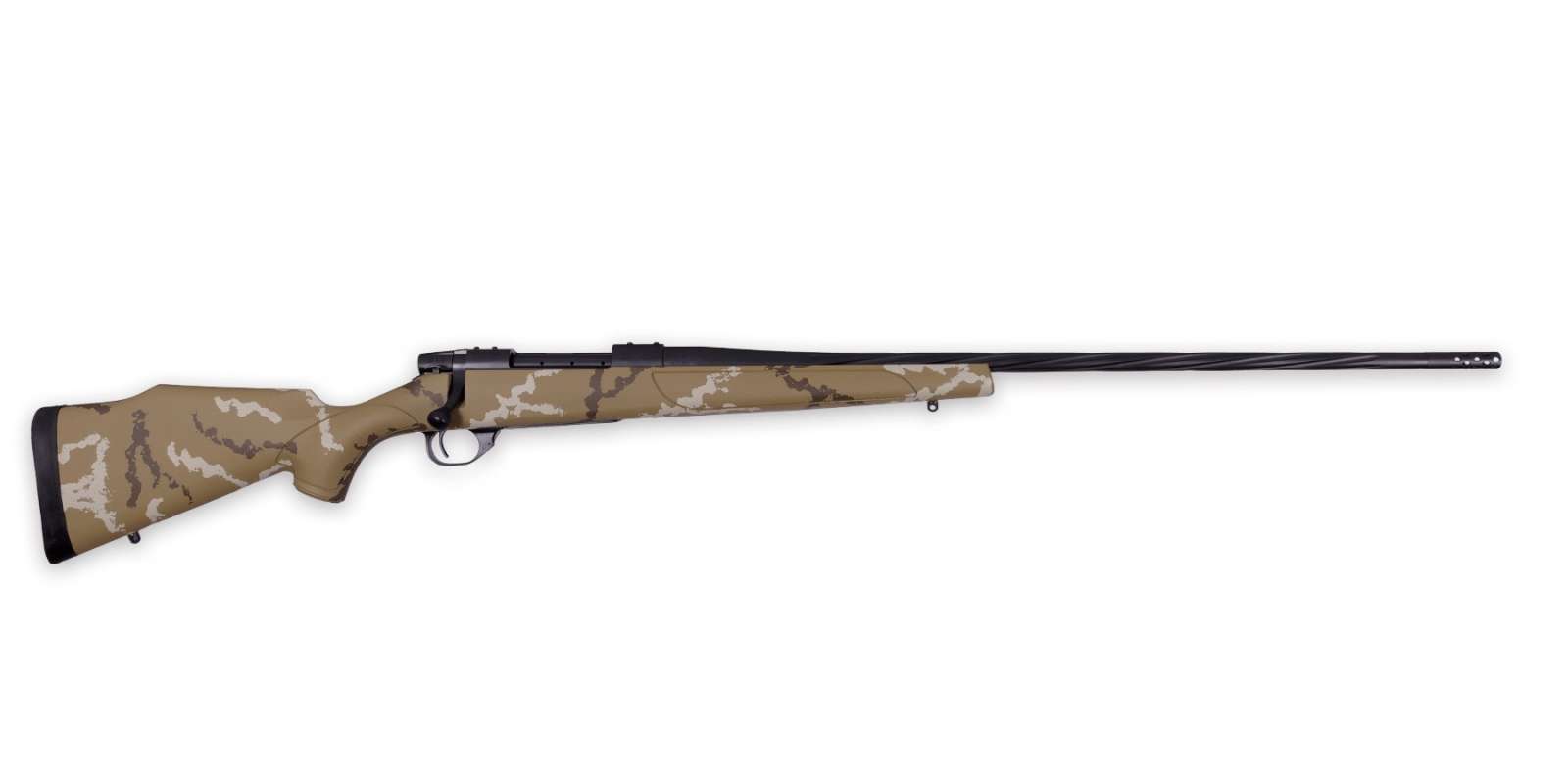 WEATHERBY Vanguard Outfitter 300 WBY MAG 26" 3rd Bolt Rifle w/ Spiral Fluted Barrel | Tan & Brown