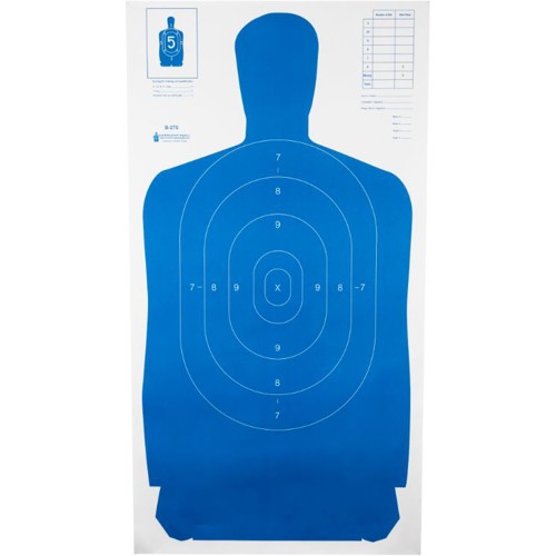 ACTION TARGET B-27S Full Size Blue Silhouette 24x45