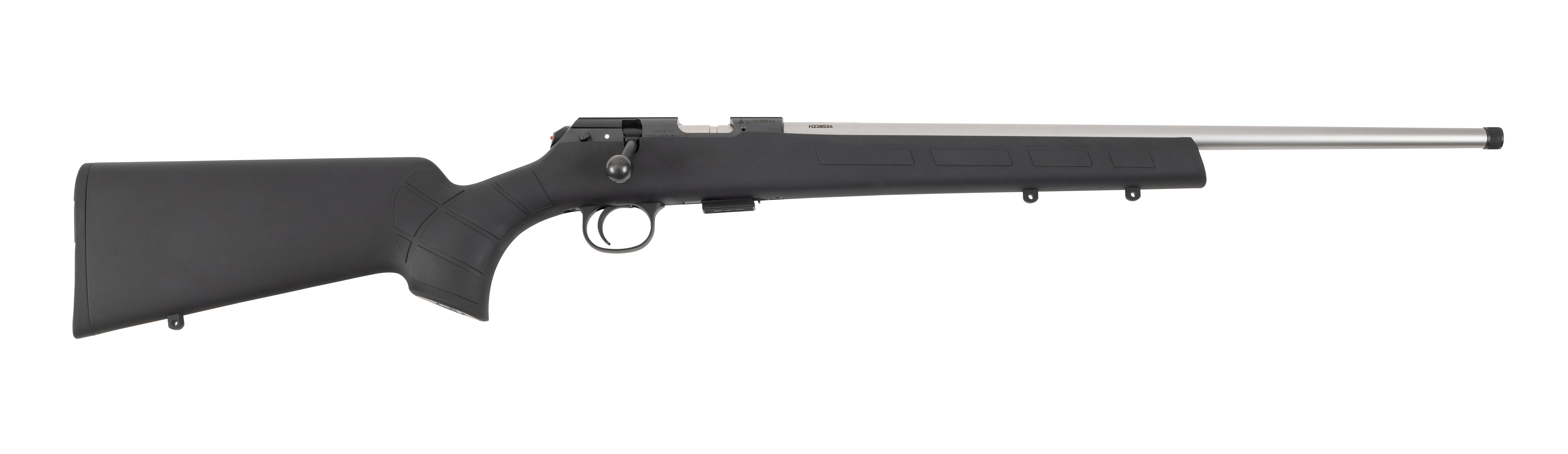 CZ-USA 457 American SR 22LR 20" 5rd Bolt Rifle w/ Threaded Barrel - Stainless | Black Synthetic