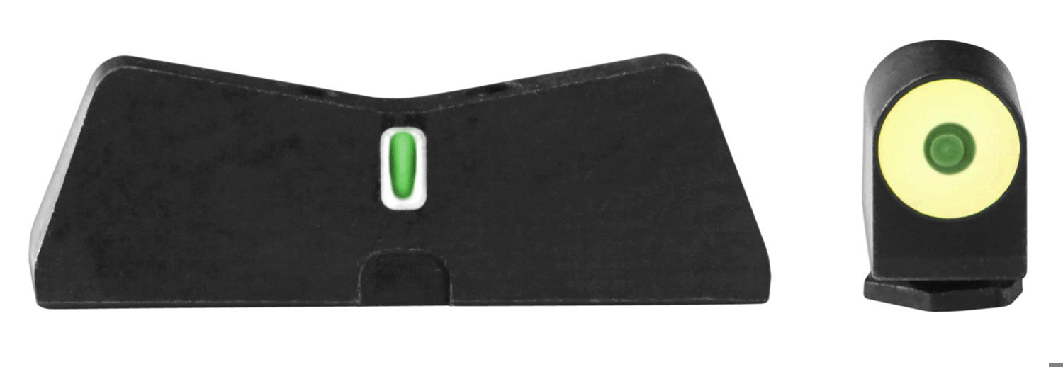 XS Sights DXT2 Big Dot Night Sights for GLOCK Models 17/19 Green Tritium Front With Yellow Ring