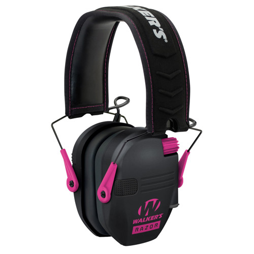 WALKER'S Razor Electronic Earmuff Black/Pink 1 Pair