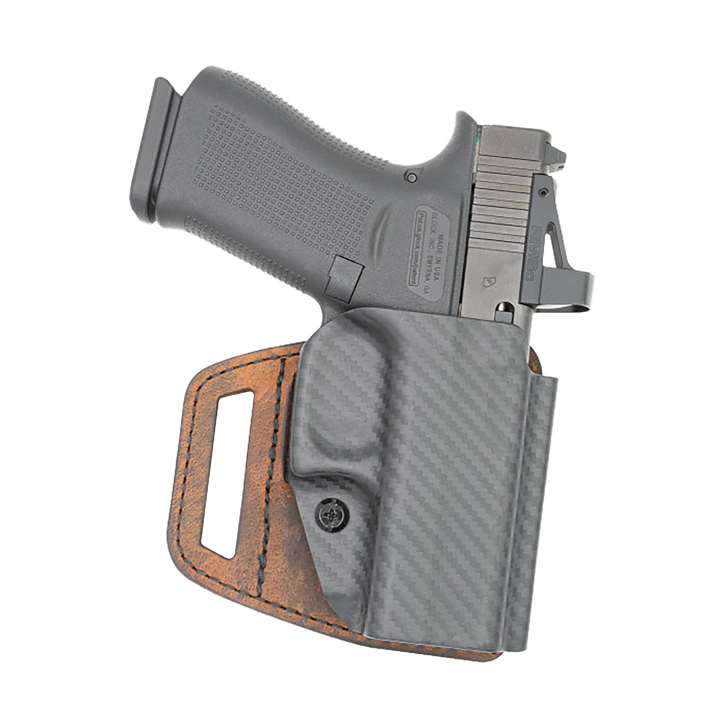 Versacarry VERSACARRY V-Slide RH Fits Glock 43 Leather/Polymer Brown